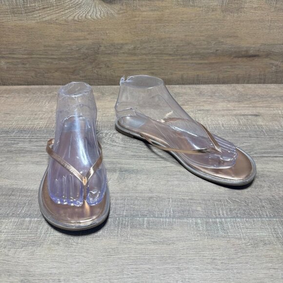 Dolce Vita Metallic Leather Thong Women's Size 8 - Picture 5 of 7